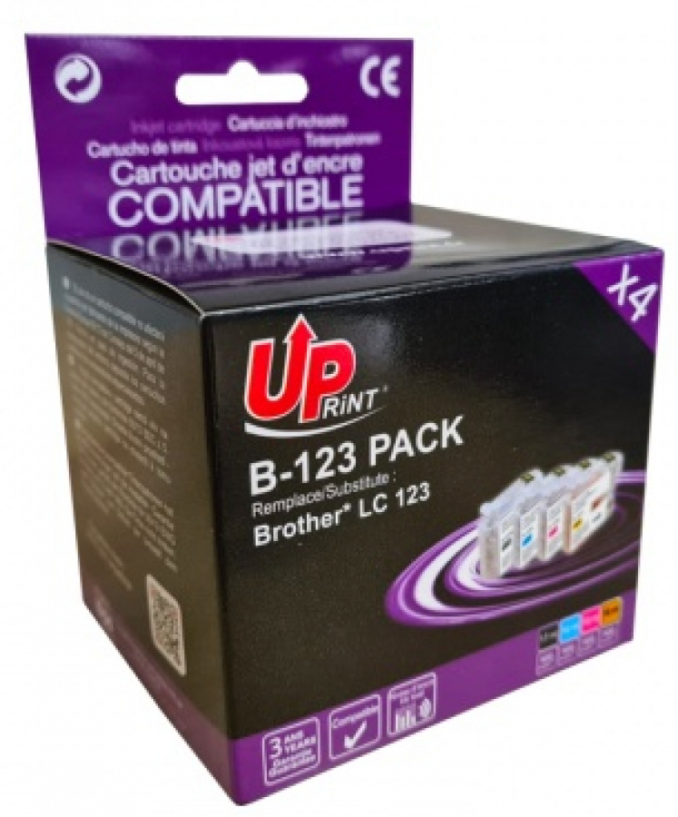 Tintes kārtridžs UPrint Brother LC123 Multipaka (B-123-PACK-UP)