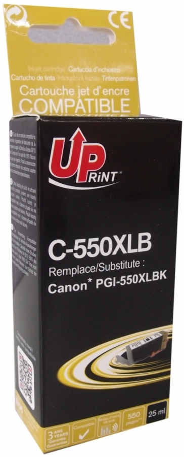 Tintes kārtridžs UPrint Canon PGI-550XLBK Black (C-550XLB-UP)