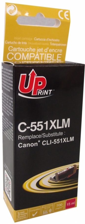 Tintes kārtridžs UPrint Canon CLI-551XLMA Magenta (C-551XLM-UP)
