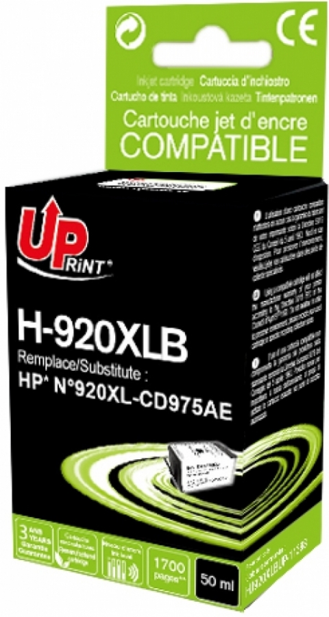 Tintes kārtridžs UPrint HP 920XLBK Black (H-920XL-B-UP)