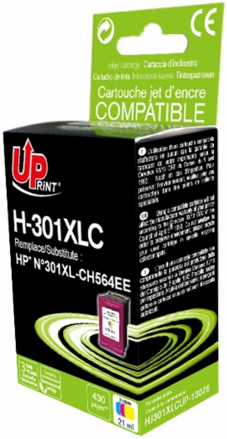 Tintes kārtridžs UPrint HP 301XL Color (H-301XL-CL-UP)