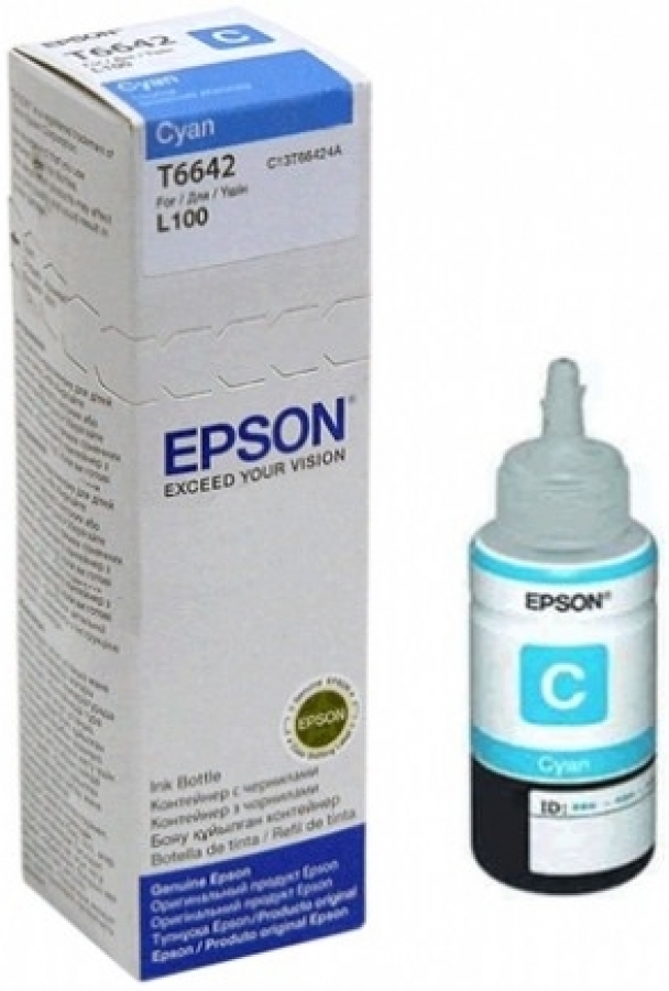 Tintes kārtridžs Epson T6642 Cyan (C13T66424A)