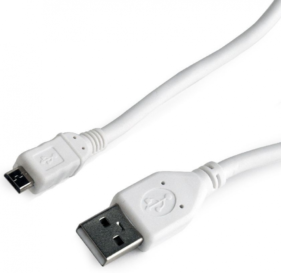 Cable Gembird USB Male - MicroUSB Male 1m White (CCP-MUSB2-AMBM-W-1M)