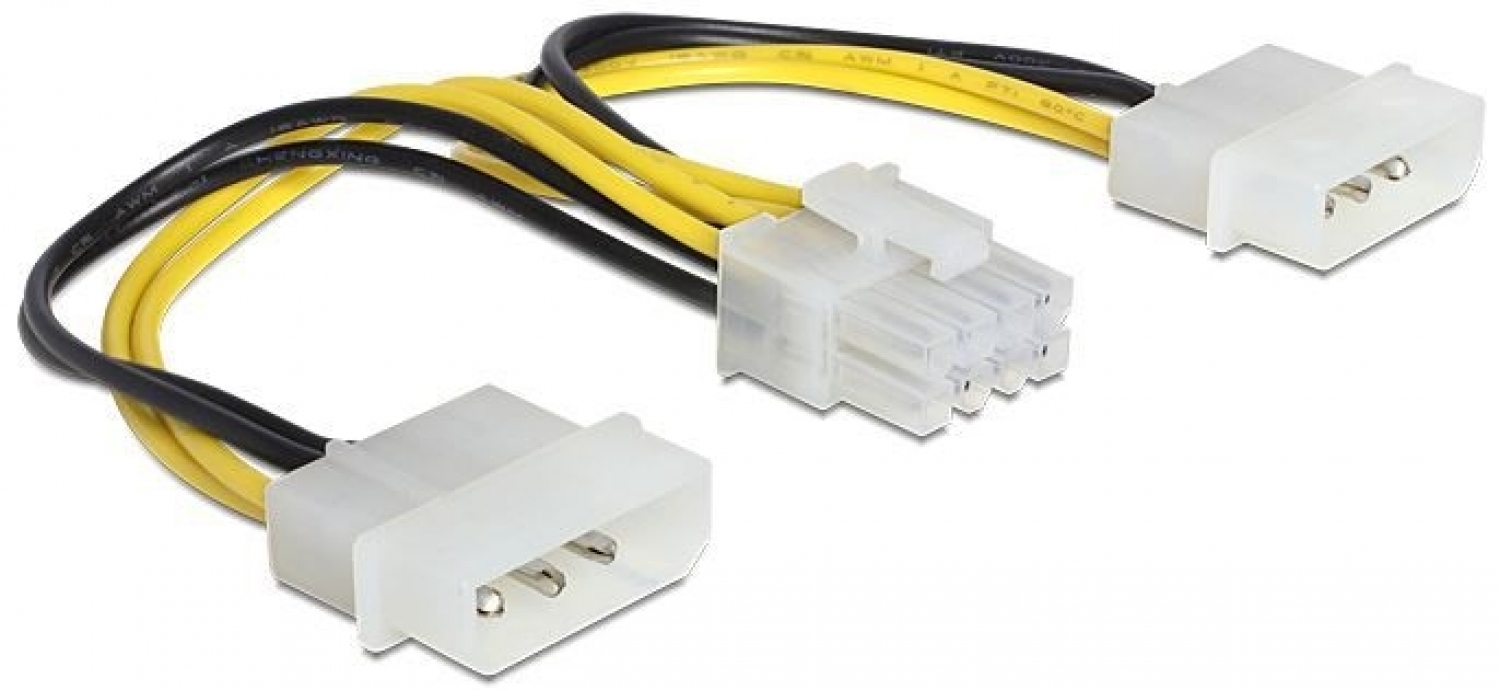Delock Power Cable 8 Pin EPS - 2 x 4 Pin Molex (83410)