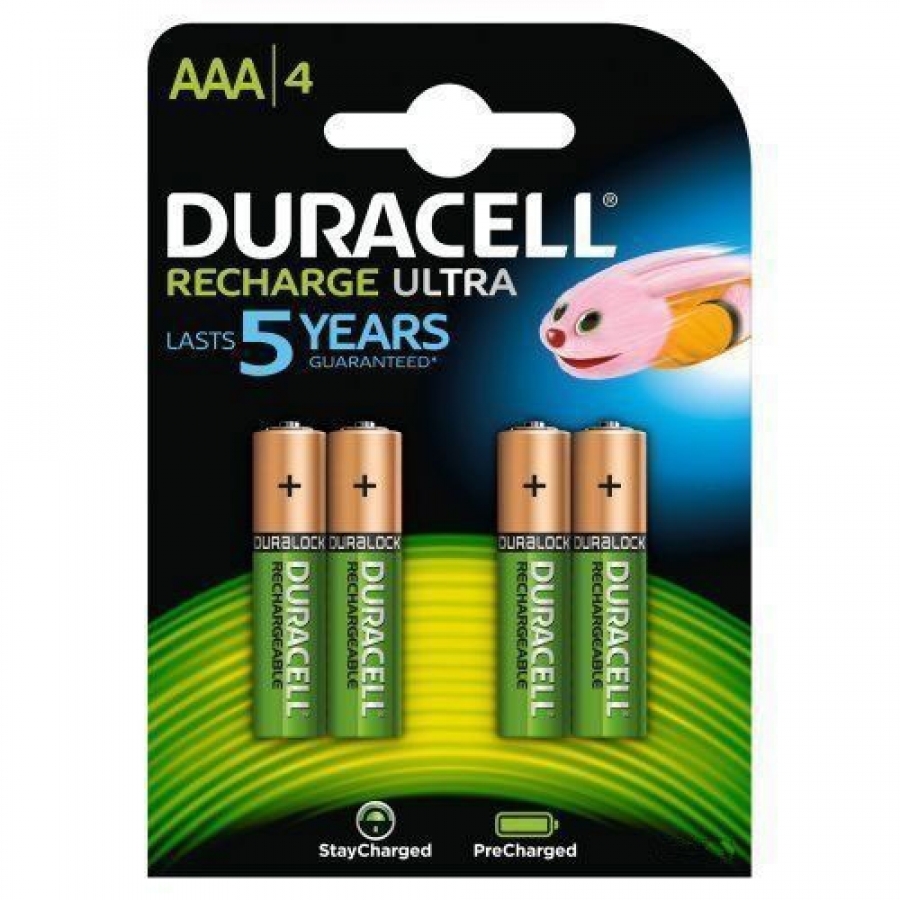Duracell HR03 AAA Batteries 4-Pack (5000394203822)