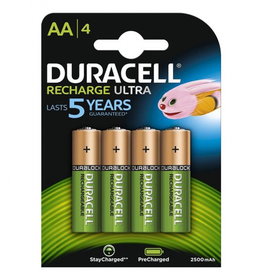 Duracell HR6 AA 2500mAh Recharge Ultra 4 Pack (5000394057043)