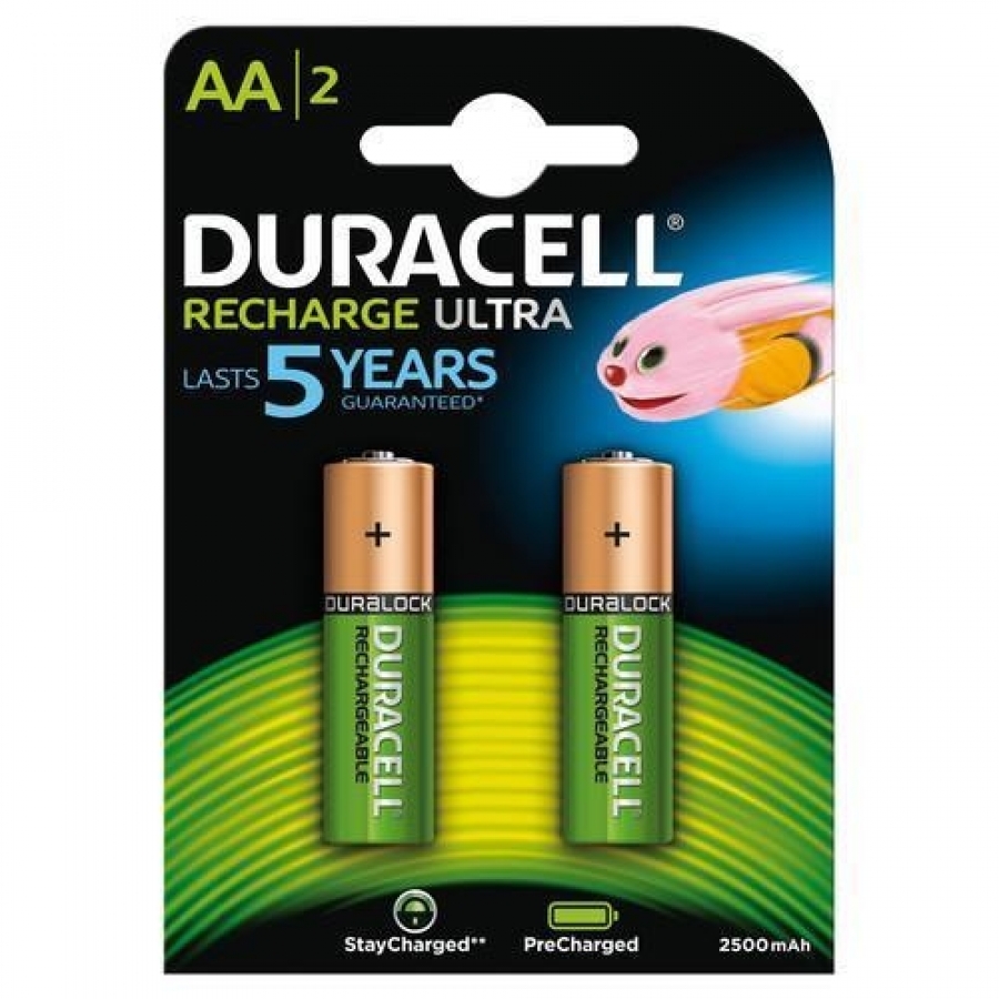 Duracell HR6 AA Batteries - 2 Pack (5000394056978)