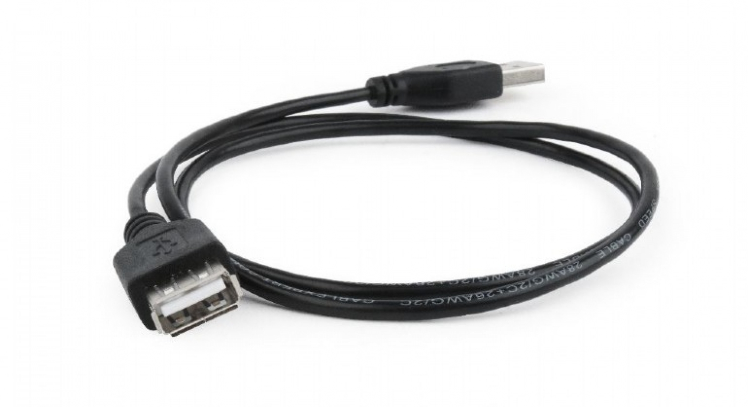Gembird USB Male - USB Female 0.75m Black (CC-USB2-AMAF-75CM/3B)
