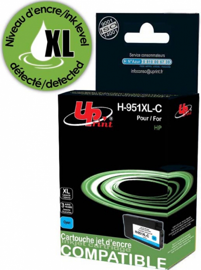 Tintes kārtridžs UPrint HP 951XLC Cyan (H-951XL-C-UP)