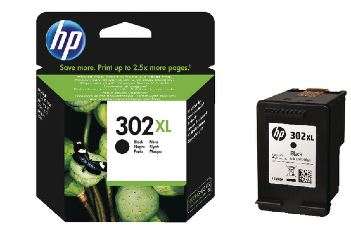 Tintes kārtridžs HP 302XL Black (F6U68AE)