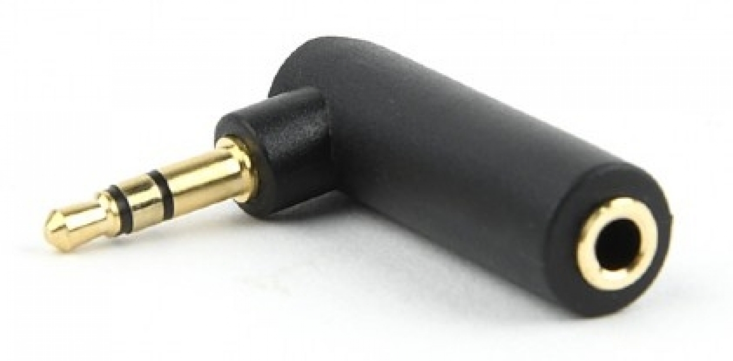 Gembird 3.5 mm stereo audio right angle adapter 90 degrees (A-3.5M-3.5FL)