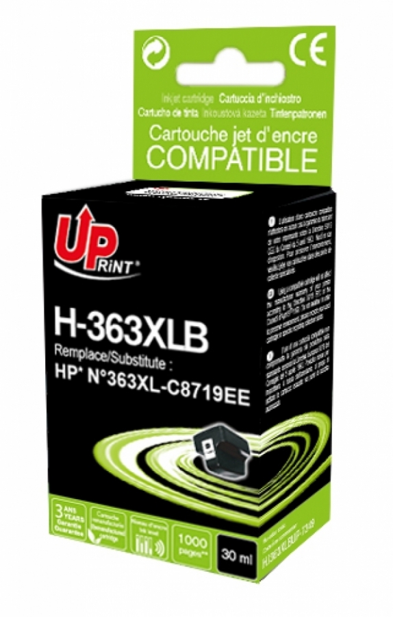 Tintes kārtridžs UPrint HP 363XL Black (H-363XLB-UP)