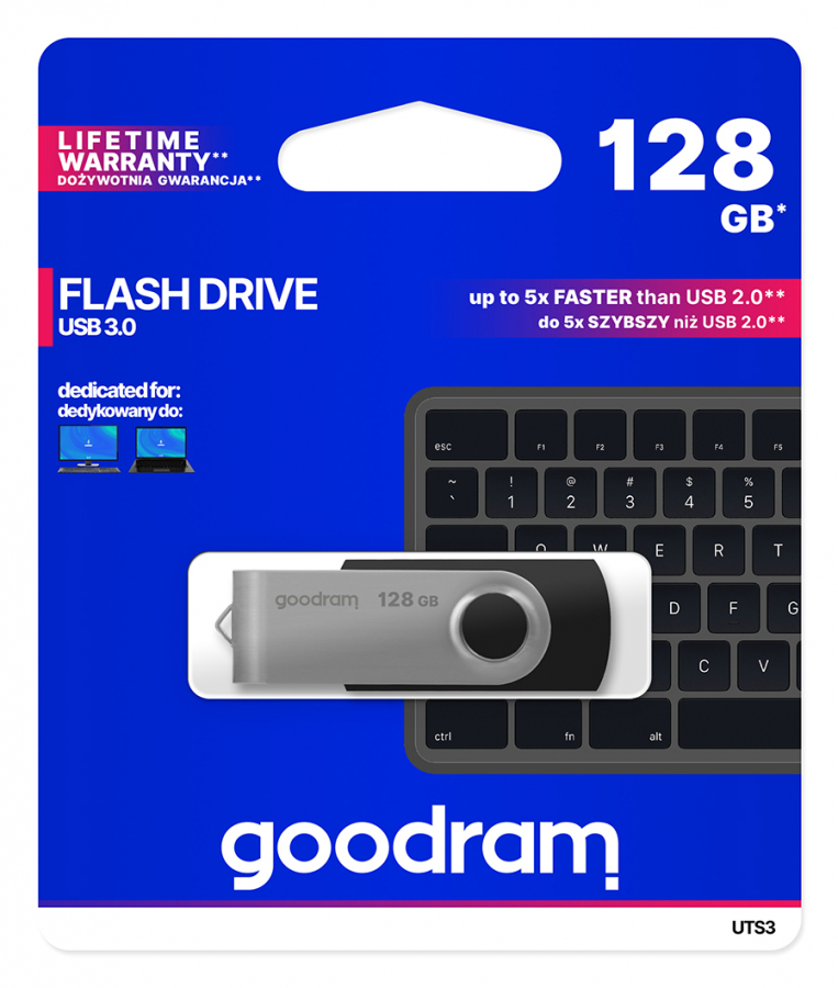 Goodram UTS3 USB 3.0 128GB Black (UTS3-1280K0R11)