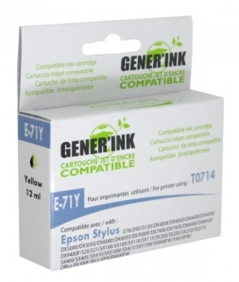 Ink cartridge Generink Epson E-71Y Yellow (E-71Y-GI)