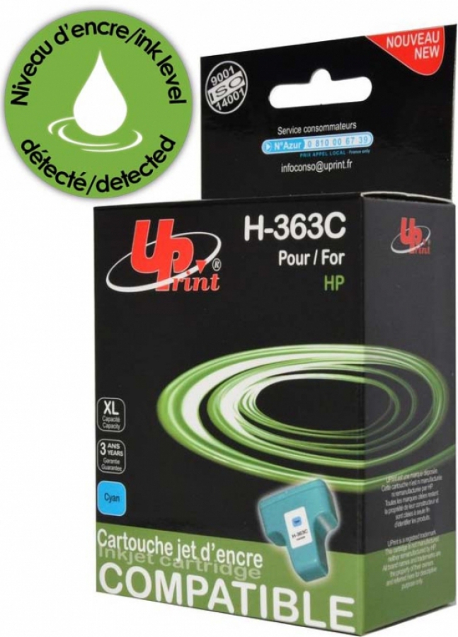 Tintes kārtridžs UPrint HP 363C Cyan (H-363C-UP)