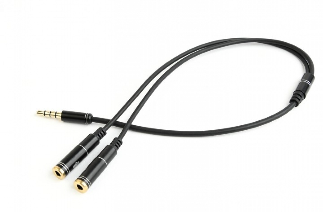 Gembird 3.5 mm audio + microphone adapter Metal (CCA-417M)