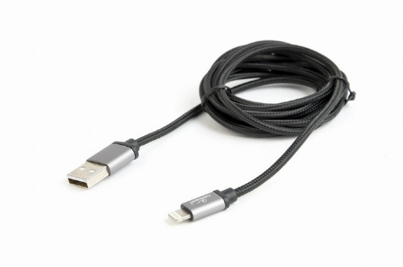 Gembird cotton braided USB Lightning 1.8m Black (CCB-MUSB2B-AMLM-6)