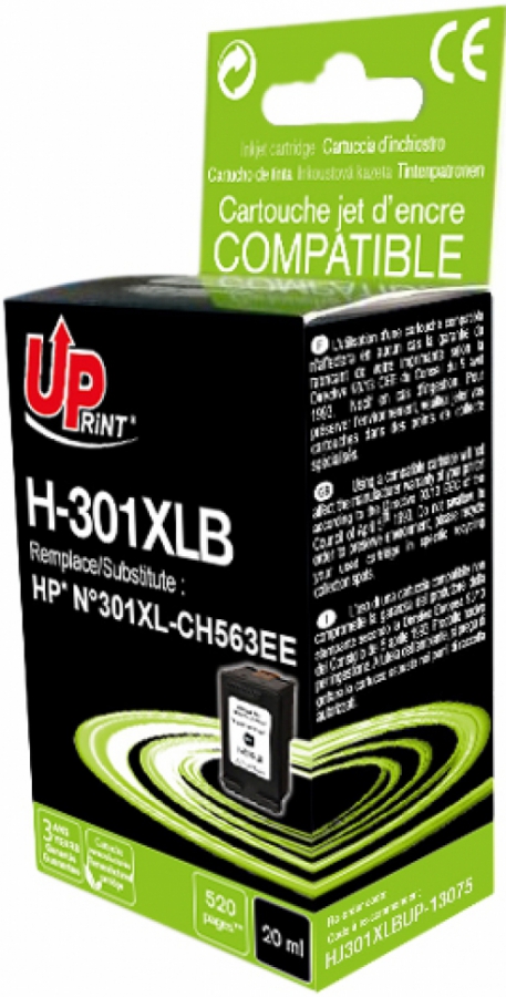 Tintes kārtridžs UPrint HP 301XLBk Black (H-301XL-B-UP)
