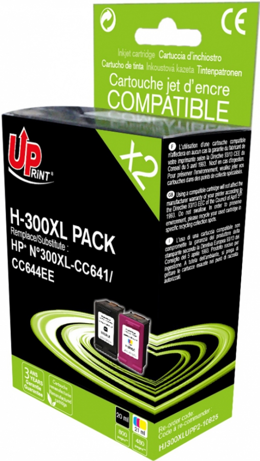 Tintes kārtridžs UPrint HP 300XL Multipaka (H-300XL-PACK-UP)