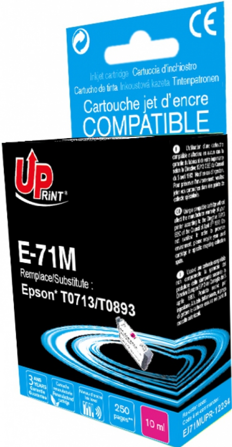 Ink cartridge UPrint Epson T0713M  Magenta (E-71M-UP)