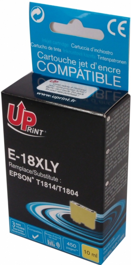 Tintes kārtridžs UPrint Epson T1814XLY Yellow (E-18XLY-UP)