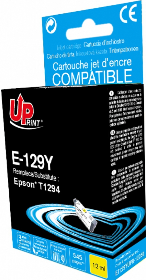 Tintes kārtridžs UPrint Epson T1294Y Yellow (E-129Y-UP)