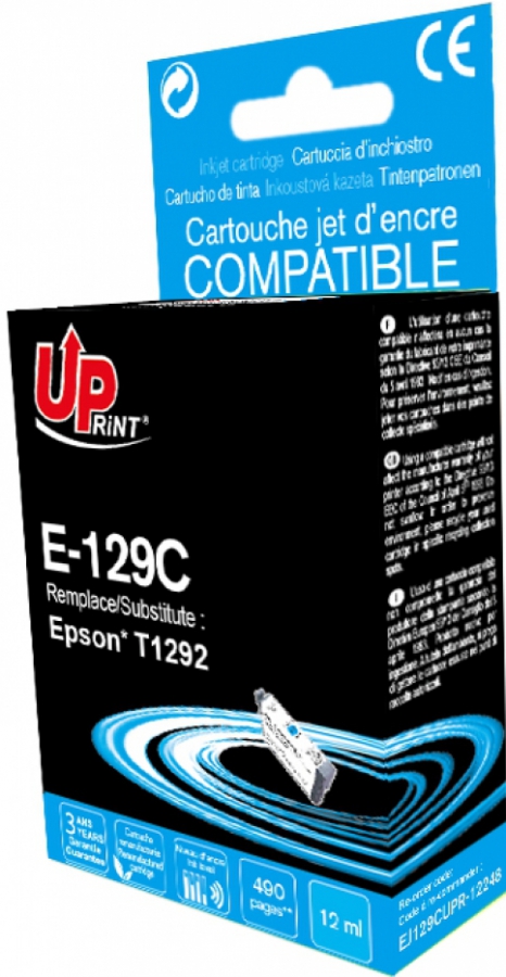 Tintes kārtridžs UPrint Epson T1292C Cyan (E-129C-UP)