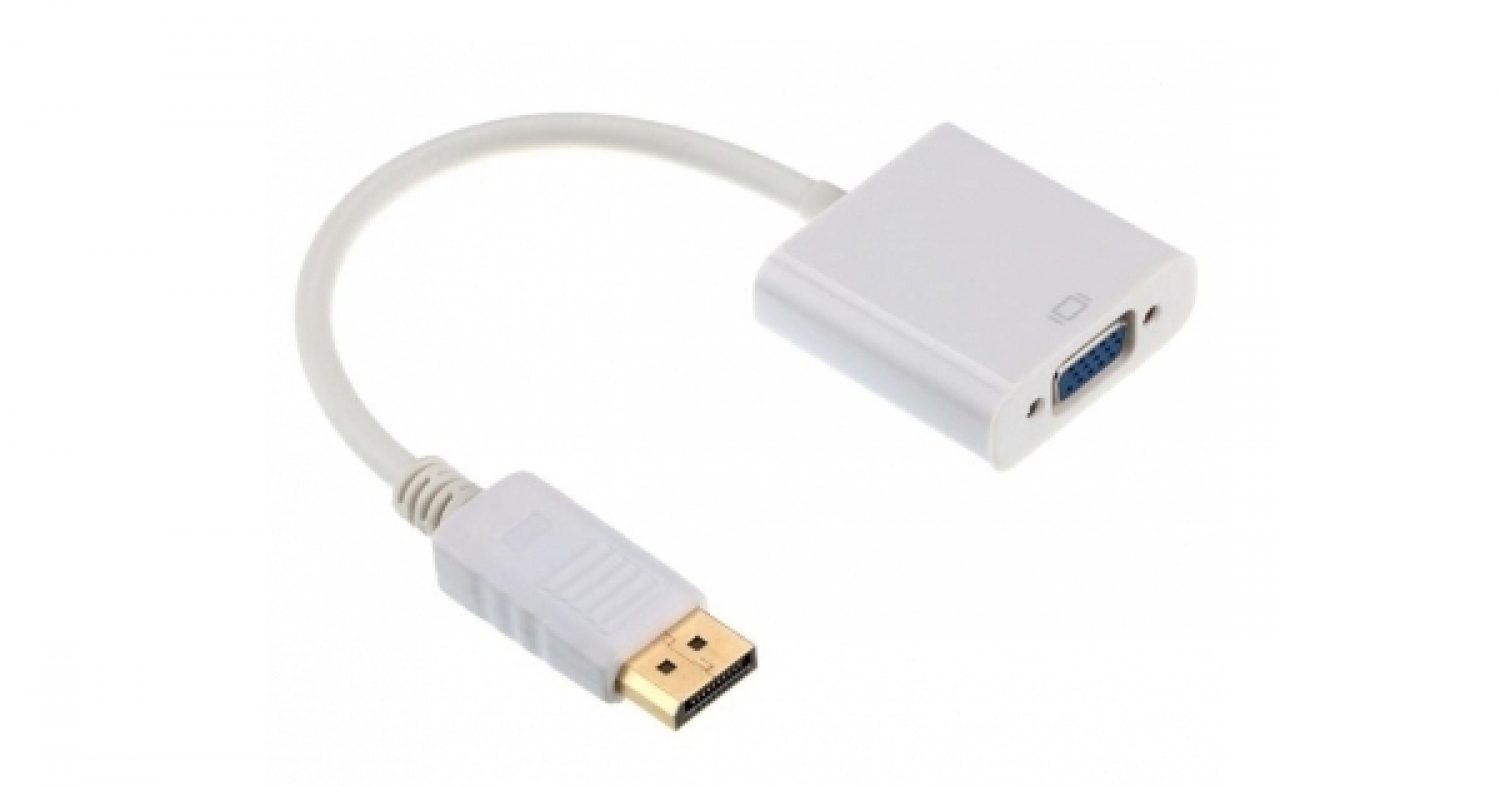 Gembird DisplayPort Male - VGA Female White Full HD (A-DPM-VGAF-02-W)