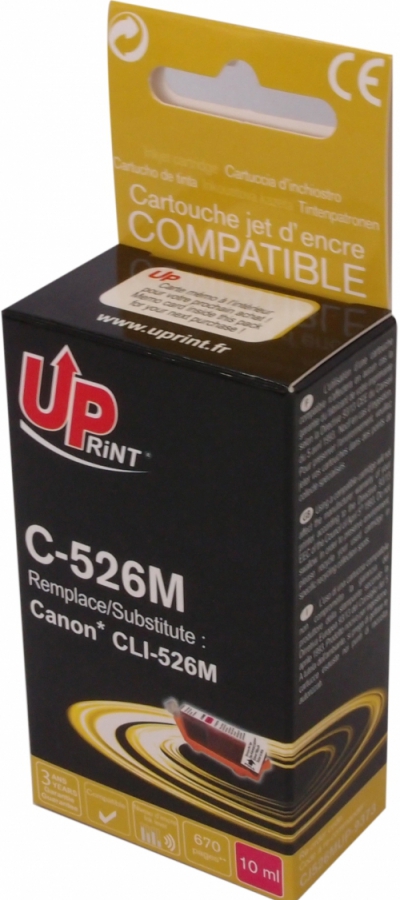 Tintes kārtridžs UPrint Canon CLI-526M Magenta (C-526M-UP)