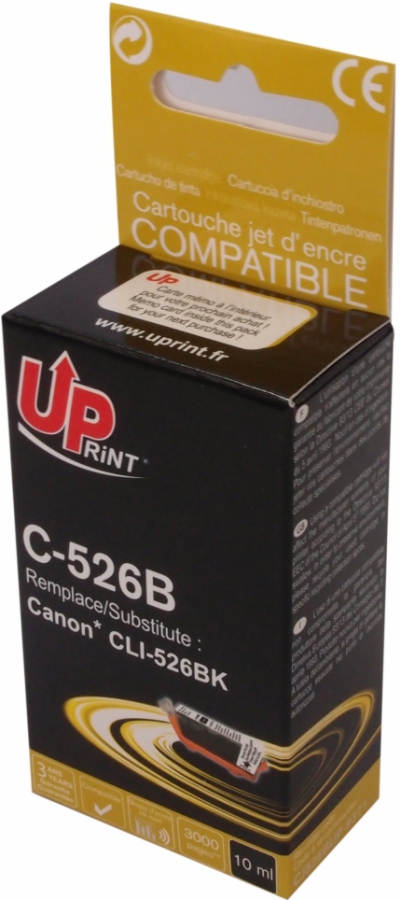 Tintes kārtridžs UPrint Canon CLI-526BK Melna (C-526B-UP)