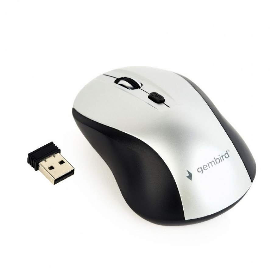 Gembird MUSW-4B-02-BS Wireless Black/Silver (MUSW-4B-02-BS)