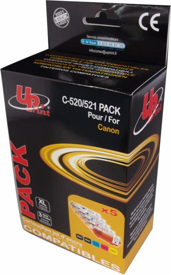 Tintes kārtridžs UPrint Canon 520/521 Multipaka (C-520/521-PACK-UP)