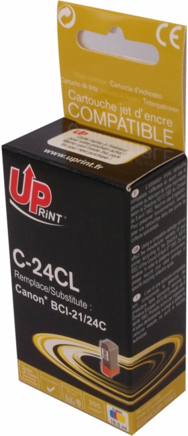 Tintes kārtridžs UPrint Canon BCI-24C Colour (C-24CL-UP)