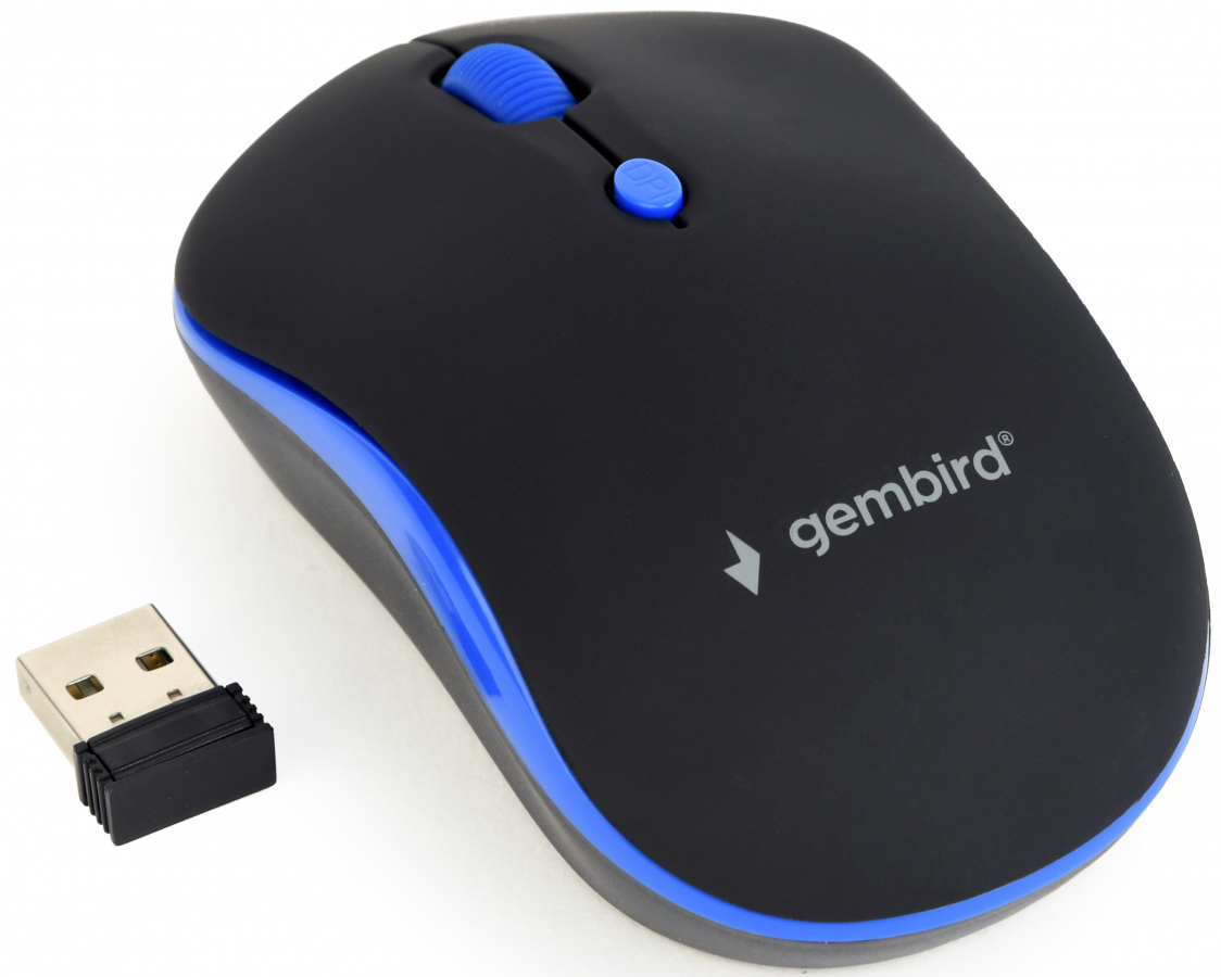 Gembird MUSW-4B-03 Wireless Black/Blue (MUSW-4B-03-B)