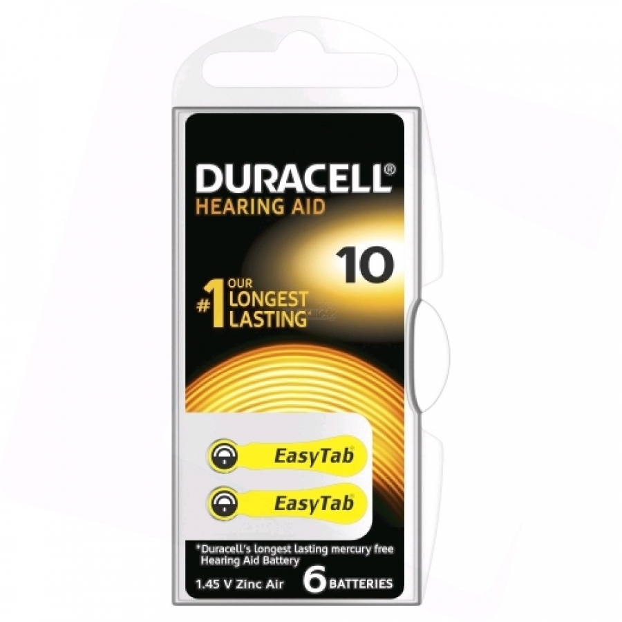 Baterija Duracell Hearing Aid 10 (A10) (4043752153897)