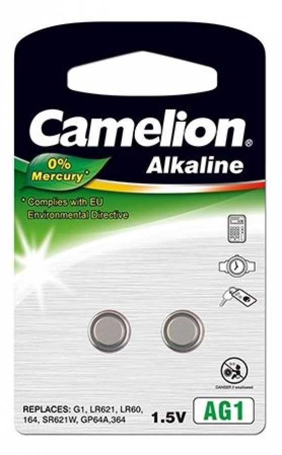 Baterijas Camelion AG1 (AG1-BP2)