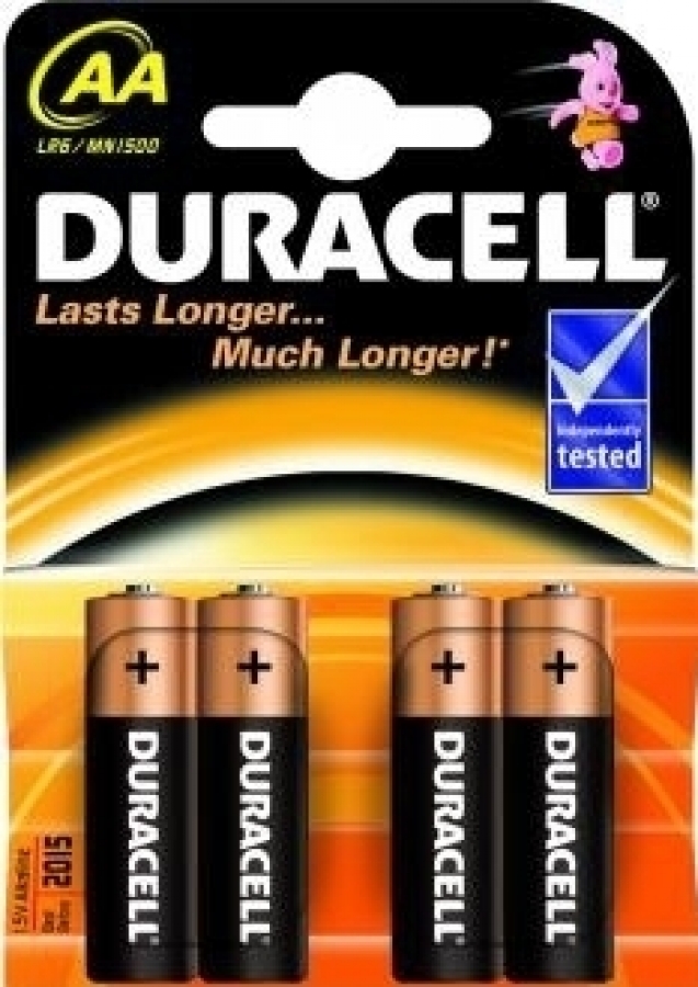 Baterijas Duracell AA (MN1500B4CB)