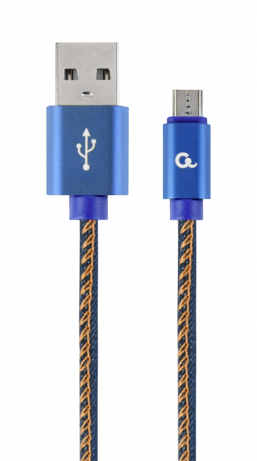 Gembird USB Male - Micro USB Male Premium denim 1m Blue (CC-USB2J-AMMBM-1M-BL)