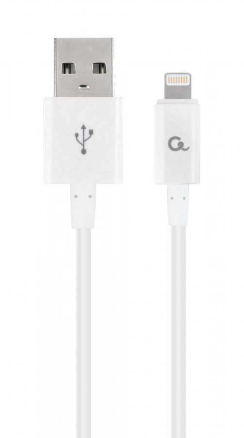 Gembird USB Male - Lightning Male 2m White (CC-USB2P-AMLM-2M-W)