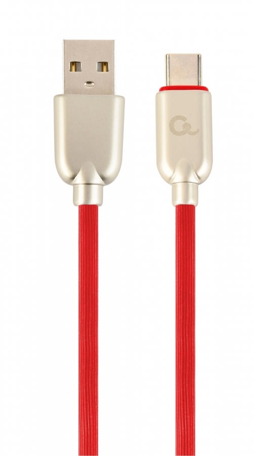 Gembird USB Male - USB Type C Male Premium rubber 1m Red (CC-USB2R-AMCM-1M-R)