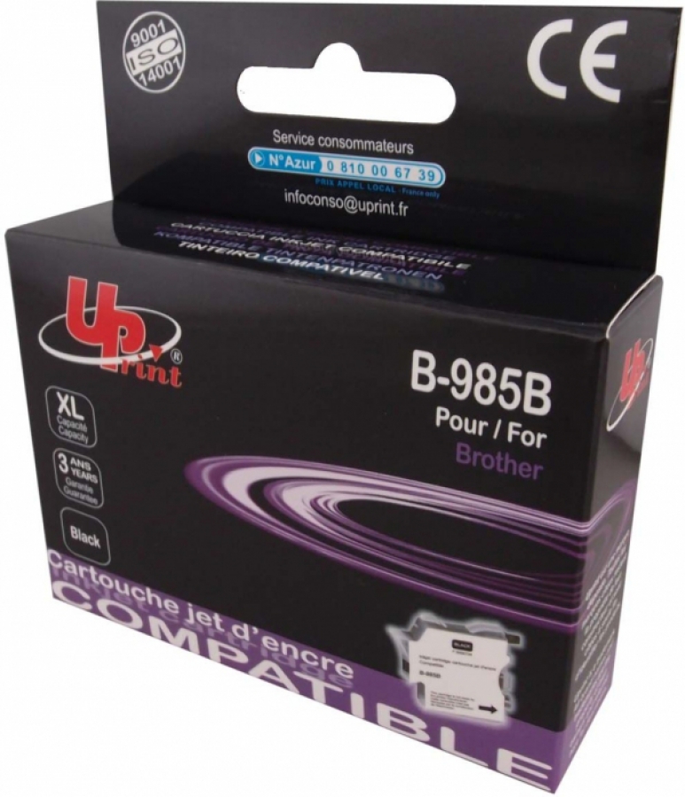 Tintes kārtridžs UPrint Brother LC985B Black (B-985B-UP)
