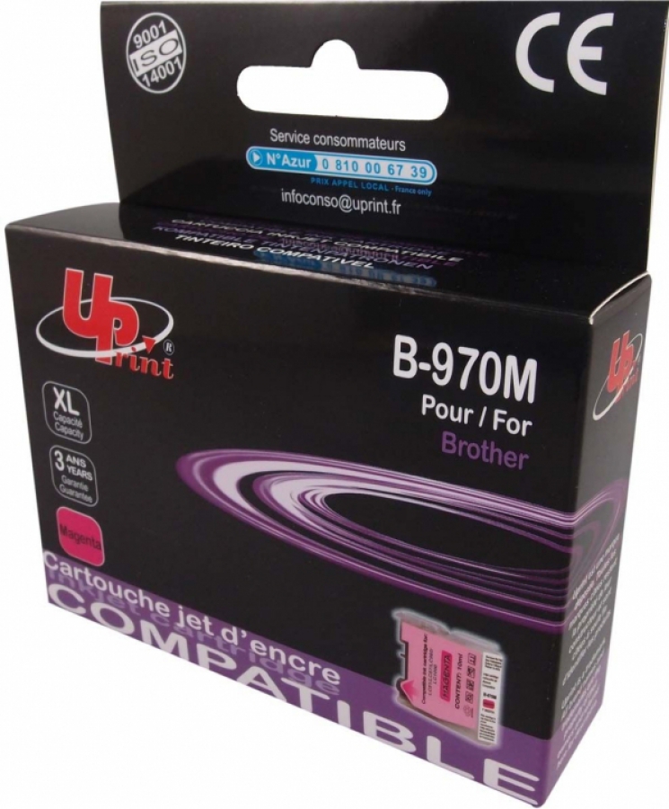 Tintes kārtridžs UPrint Brother LC970/1000M Magenta (B-970M-UP)