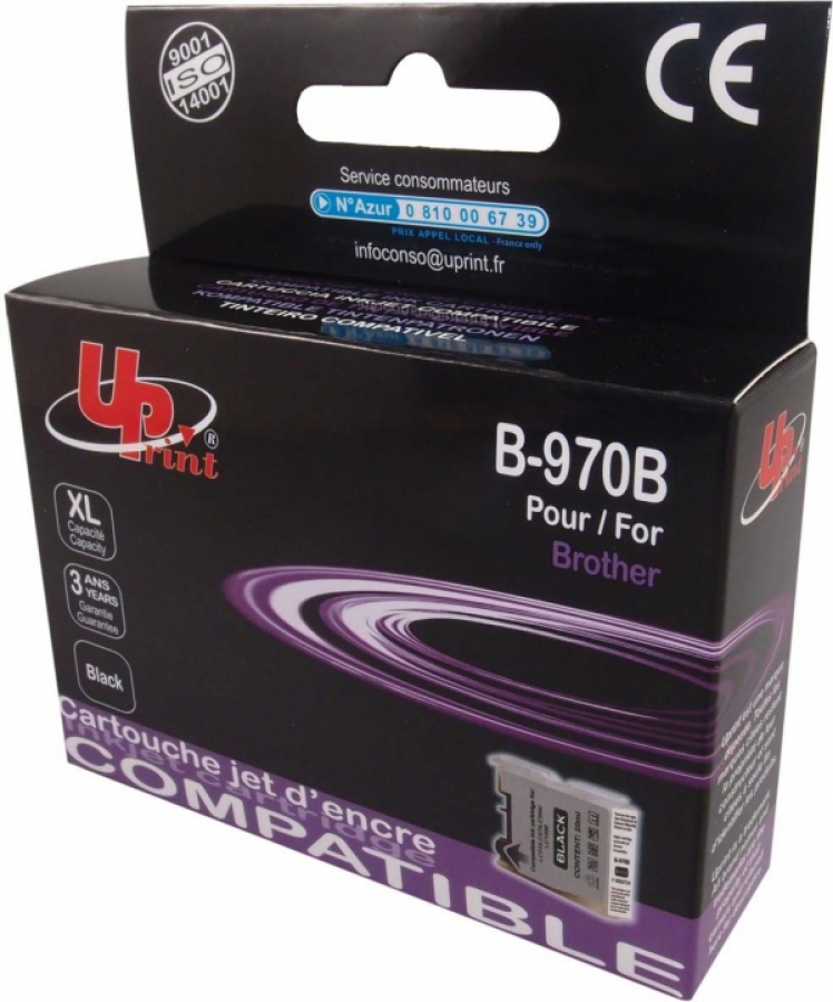 Tintes kārtridžs UPrint Brother LC970/1000B Black (B-970B-UP)