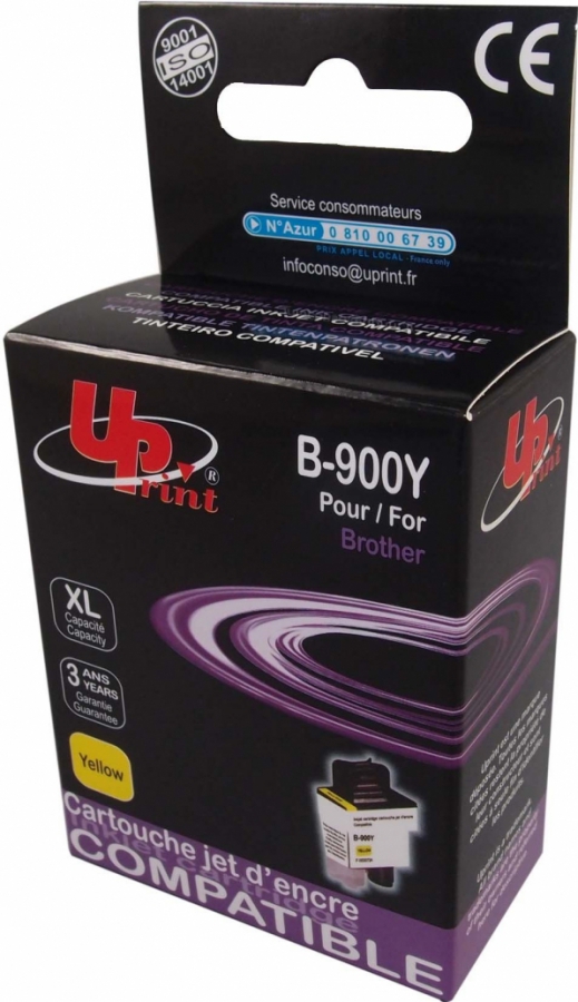 Tintes kārtridžs UPrint Brother LC900Y Yellow (B-900Y-UP)