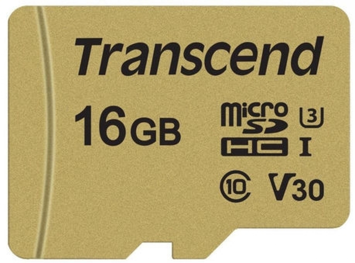 Transcend MicroSDHC 500S 16GB + Adapter (TS16GUSD500S)
