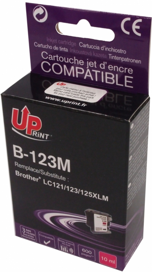 Tintes kārtridžs UPrint Brother LC123M/125XLM Magenta (B-123M-UP)