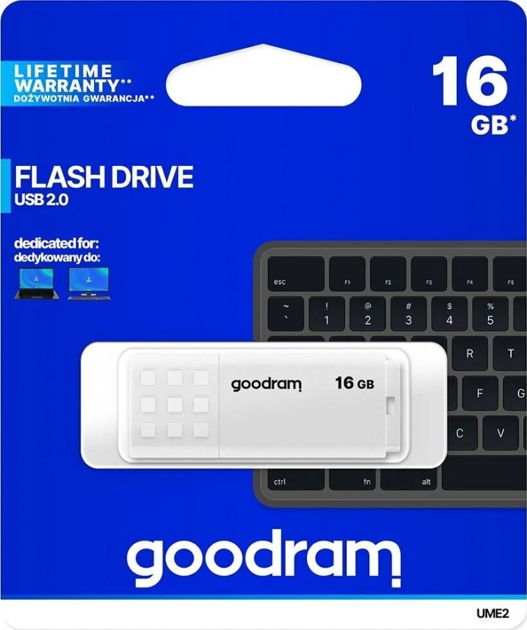 Goodram UME2 USB 2.0 16GB White (UME2-0160W0R11)
