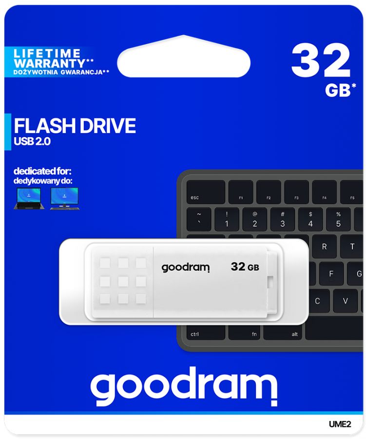 Goodram UME2 USB 2.0 32GB White (UME2-0320W0R11)