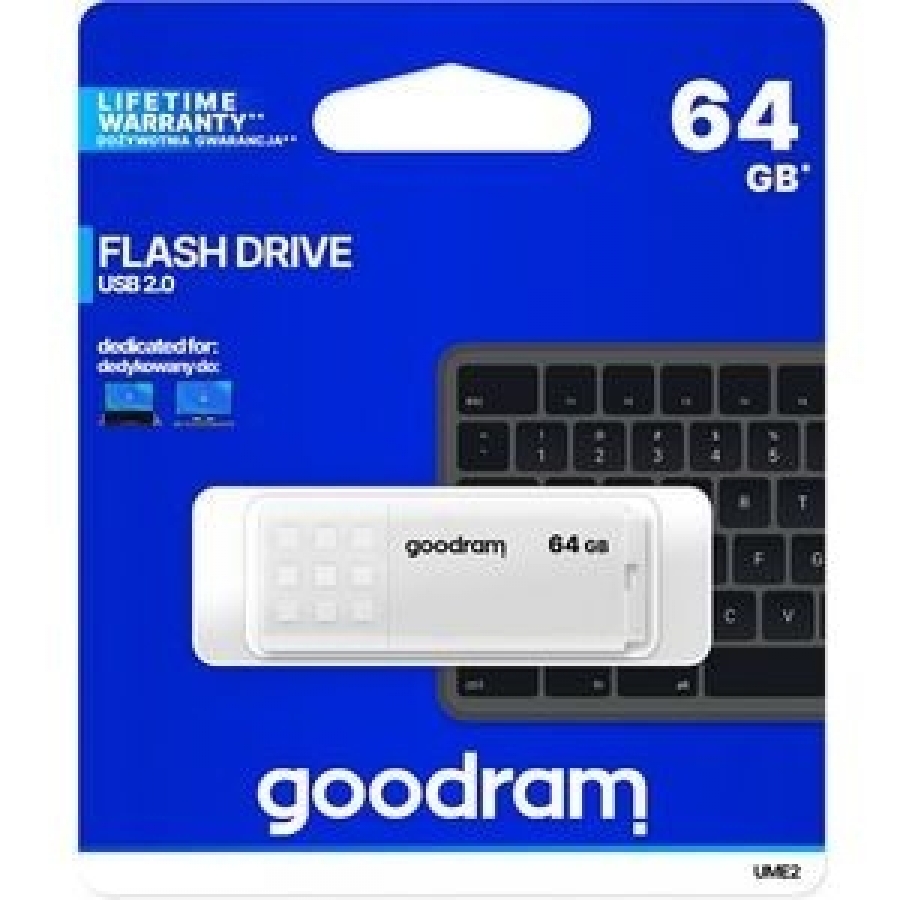 Goodram UME2 USB 2.0 64GB White (UME2-0640W0R11)