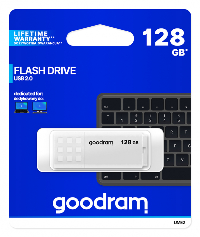 Goodram UME2 USB 2.0 128GB White (UME2-1280W0R11)